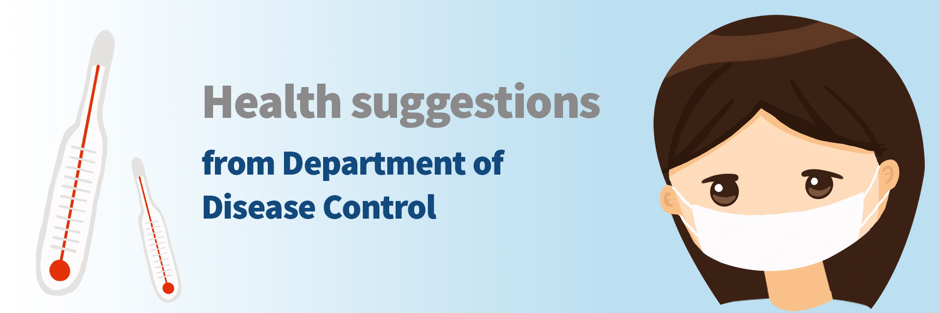 Health suggestions from Department of Disease Control