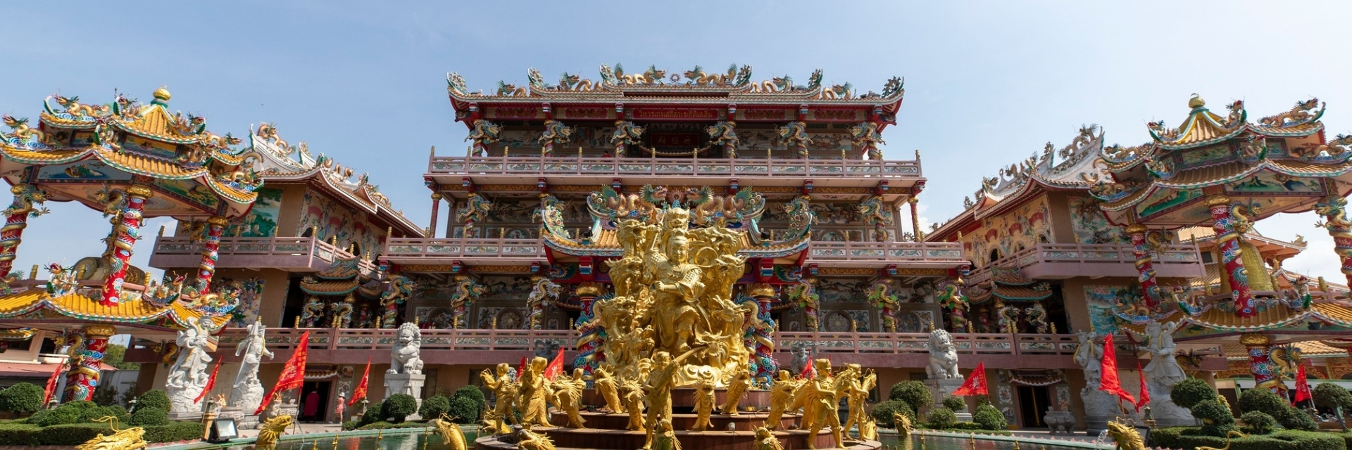 Blessings and ward off bad luck at shrine near Bangkok