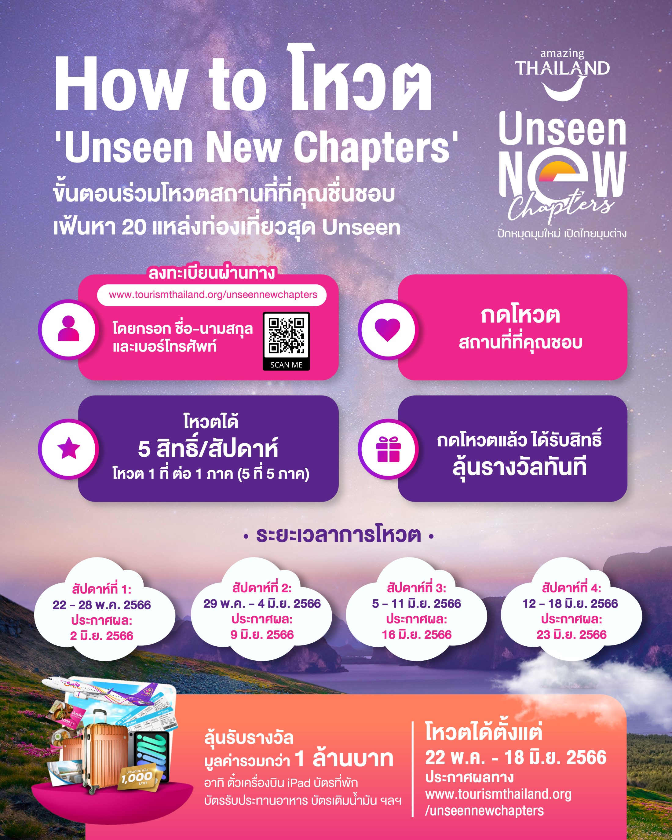 ททท. ชวนค้นหา Unseen New Chapters 2023 ลุ้นรางวัลทุกสัปดาห์