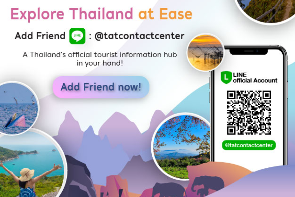 The Tourism Authority of Thailand (TAT) has launched its LINE chat application "TAT Contact Center"