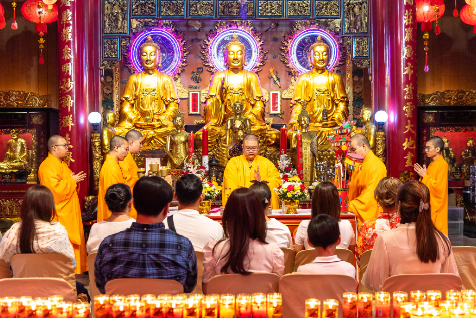 Blessings and ward off bad luck at shrine near Bangkok