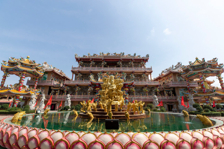 Blessings and ward off bad luck at shrine near Bangkok